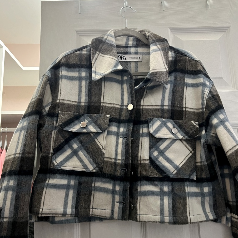 Zara plaid print jacket